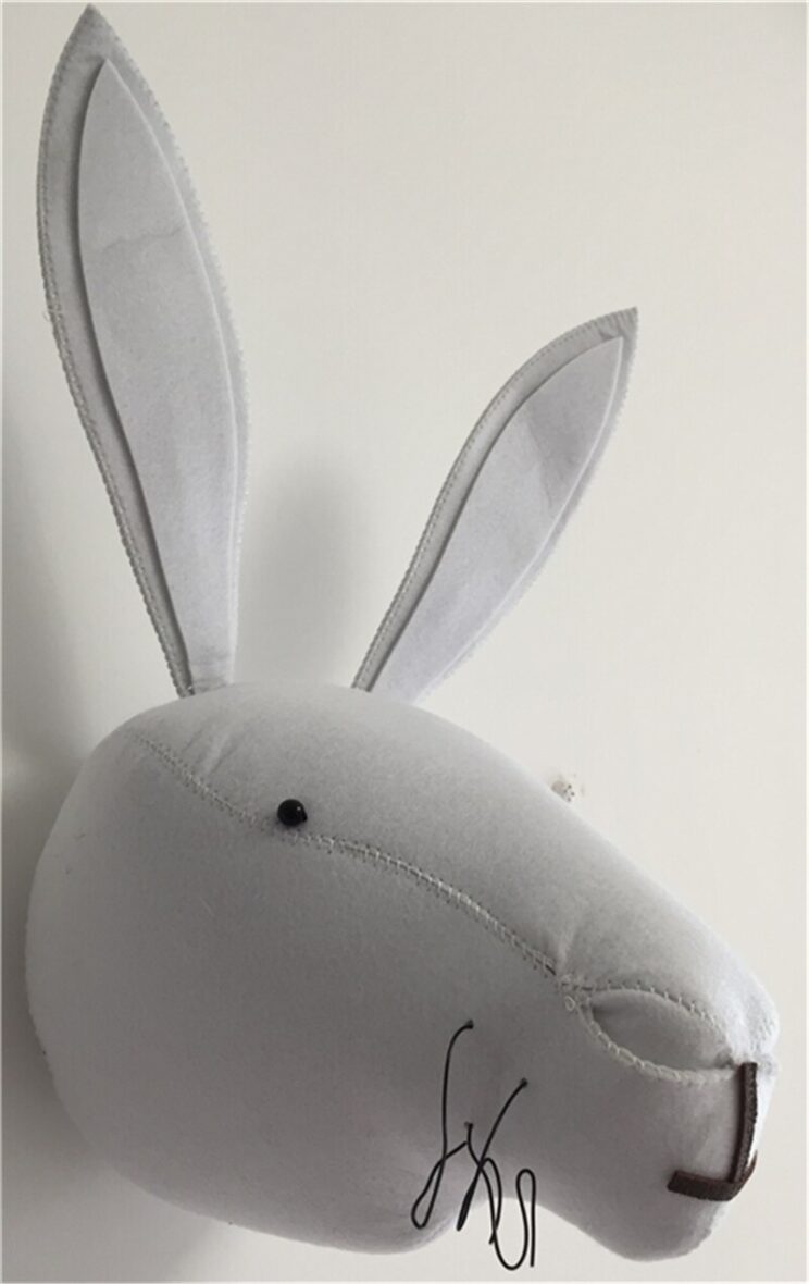 Rabbit Head Soft Plush Stuffed Wall Hanging