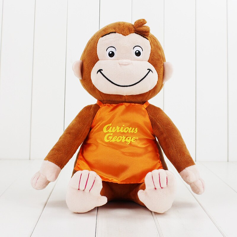 George Boots Monkey With Apron Stuffed Plush Toy