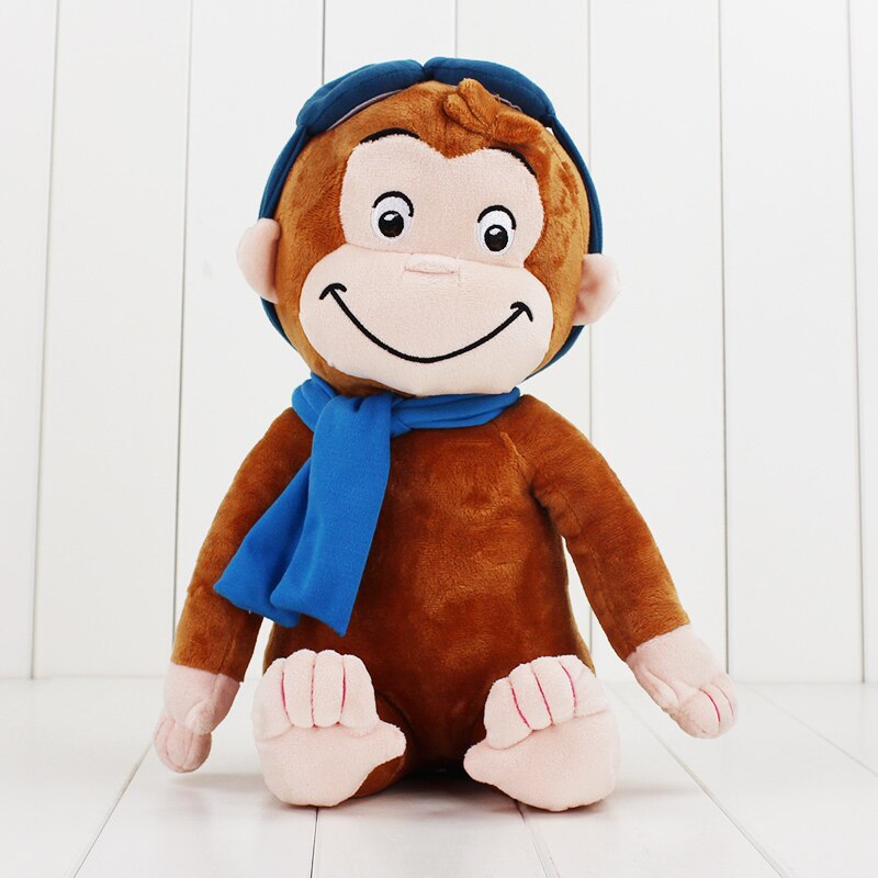 George Boots Monkey With Scarf Soft Plush Stuffed Toy