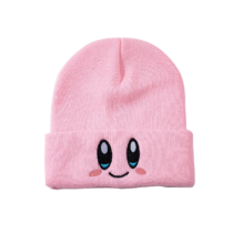Cartoon Face Eyes Kirby Soft Plush Hat