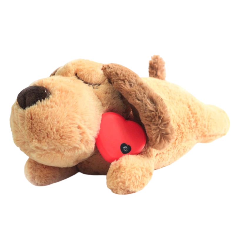 Cartoon Dog With Heartbeat Soft Stuffed Plush Toy