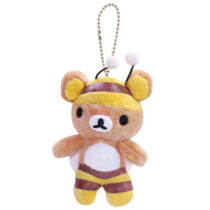 Kawaii Rilakkuma Bear With Bee Soft Plush Keychain