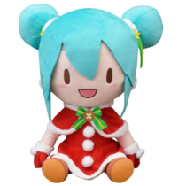 Kawaii Vocaloid Sitting Hatsune Miku Christmas Soft Plush Toy