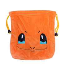 Pokemon Drawstring Charmander Soft Plush Storage Bag