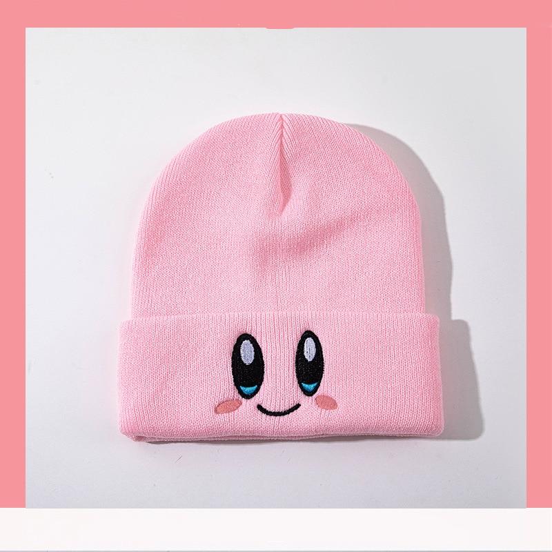 Cartoon Face Eyes Kirby Soft Plush Hat