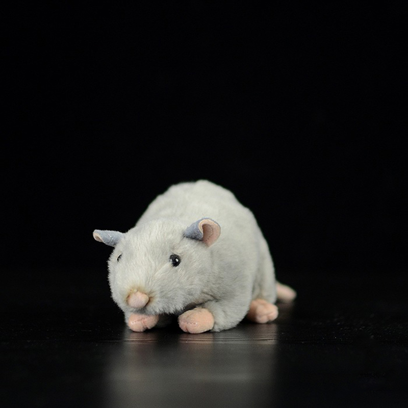 17 Long Real Life Small White Mouse Plush Toy Realistic Grey Mice Stuffed Animals Toys Lifelike Rat Toy Gifts For Kids Pets