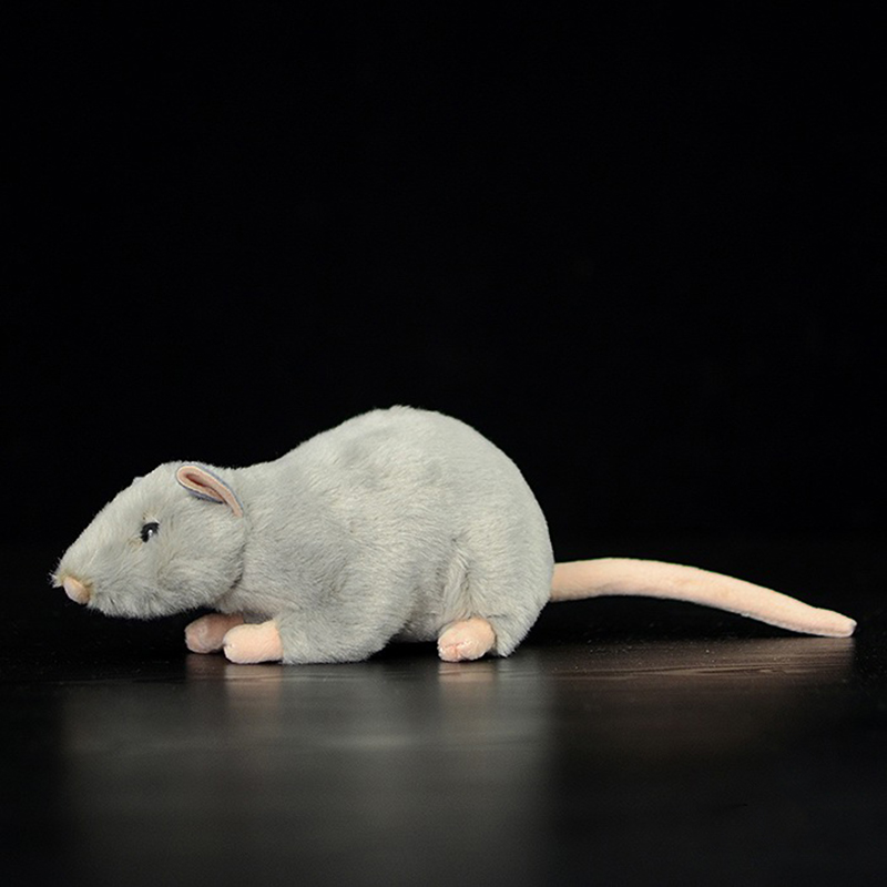 17 Long Real Life Small White Mouse Plush Toy Realistic Grey Mice Stuffed Animals Toys Lifelike Rat Toy Gifts For Kids Pets