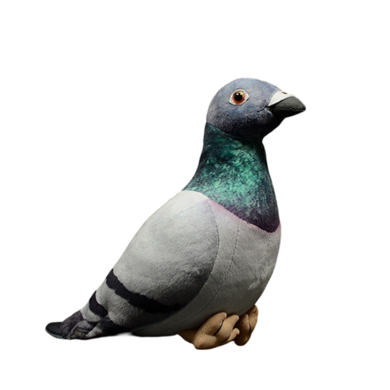 Realistic Hill Grey Pigeon Bird Soft Stuffed Plush Toy
