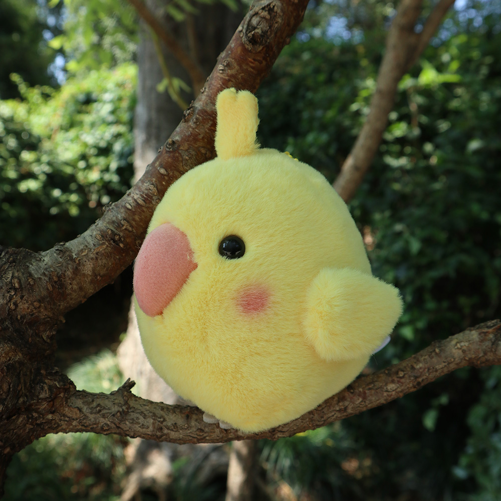 Small Round Yellow Cockatiel Soft Stuffed Plush Toy