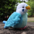 Blue Budgie Bird Plush Toy