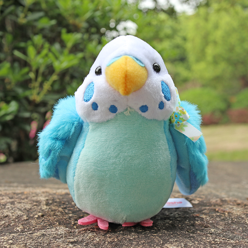 Blue Budgie Bird Soft Plush Toy