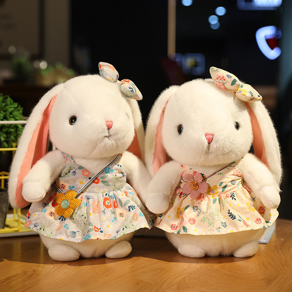 30/40cm Rabbit With Flower Skirt Sof Stuffed Plush Toy
