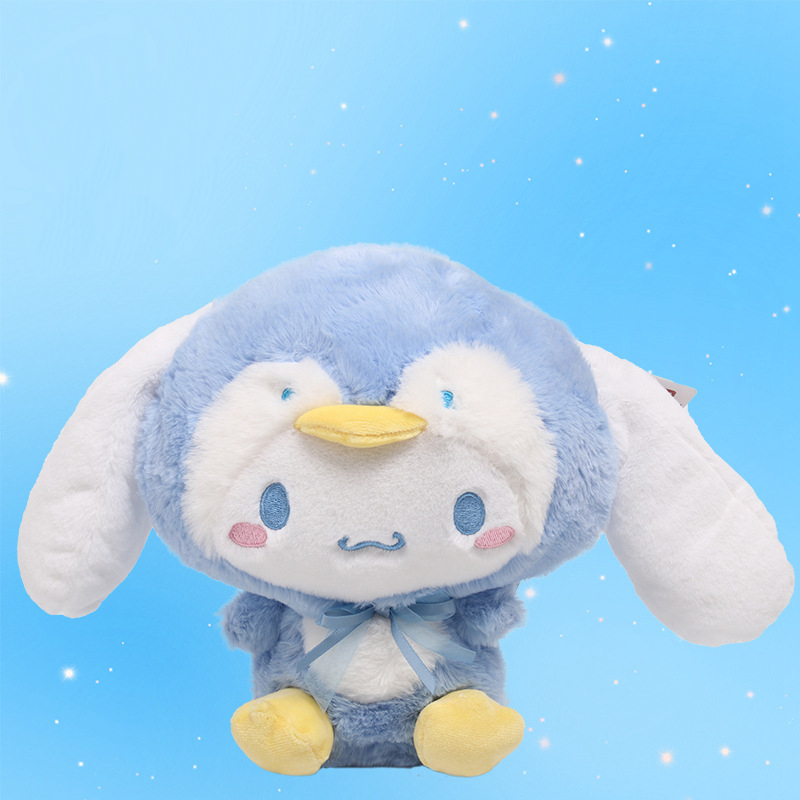 Cartoon Cinnamoroll Cross Dressing Penguin Plush Toy