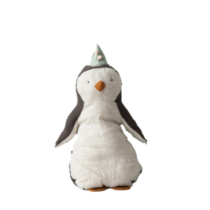 Cotton Linen Nordic Penguin With Scarf Stuffed Plush Toy