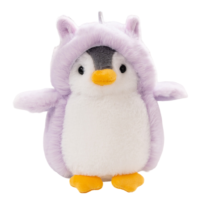20cm Penguin With Purple Unicorn Dress Soft Stuffed Plush Toy