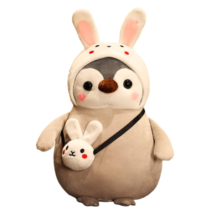 35cm Kawaii Penguin Turn To Rabbit Soft Plush Toy