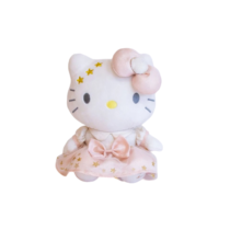 Kawaii Gold Star Hello Kitty With Skirt Soft Plush Toy