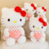 Kawaii Cartoon Hello Kitty With Heart Soft Plush Toy