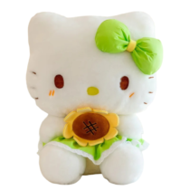 Sanrio Anime Hello Kitty With Sunflower Soft Stuffed Plush Toy