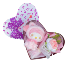 Cartoon My Melody Heart Shape Soft Plush Bouquet