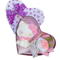 Cartoon Sanrio Hello Kitty Heart Shape Plush Box