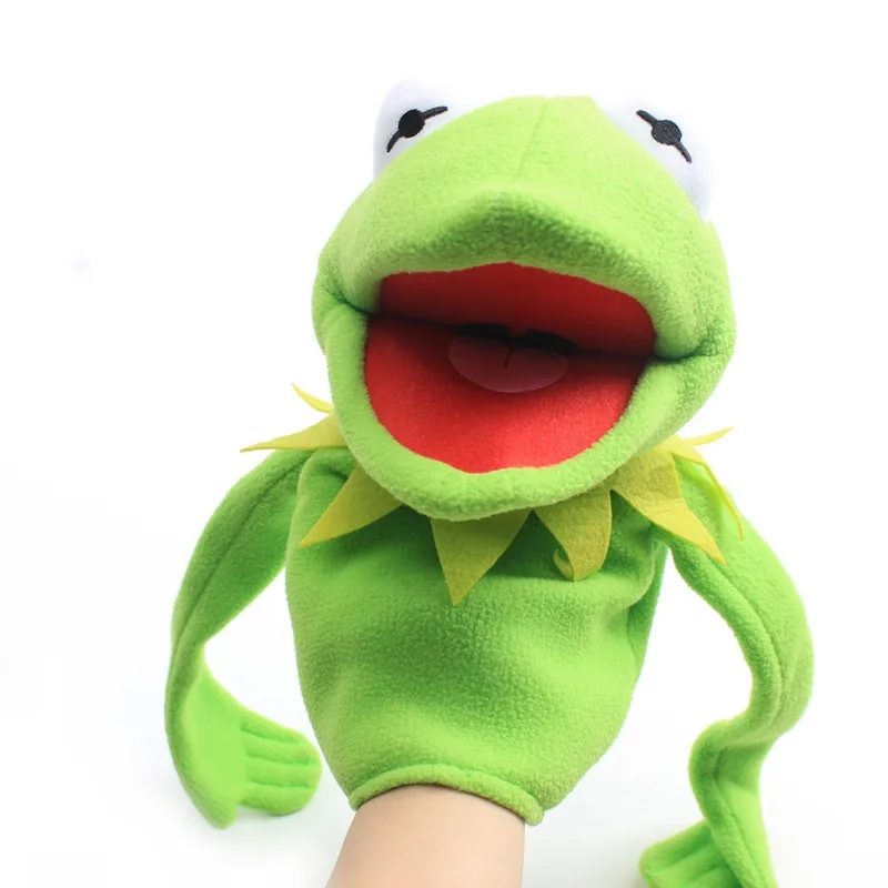 Kermit Frog Hand Puppet Soft Stuffed Schoolbag Toy