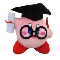 38cm Kawaii Kirby Graduation Plush Toy