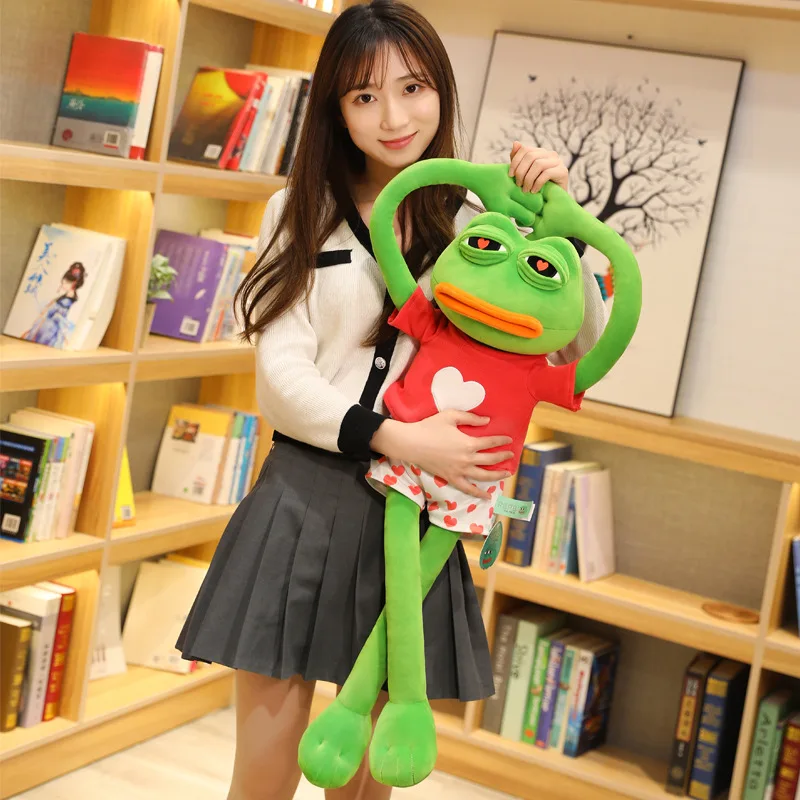 60/80cm Sad Frog Soft Plush Toy