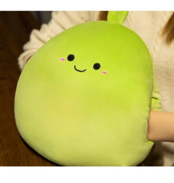 Kawaii Green Avocado Warm Hands Soft Plush Pillow