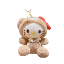 Anime Hello Kitty Transformed Into Bear Soft Plush Keychain
