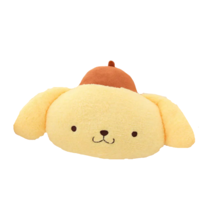 Sanrio Pompompurin Face Soft Stuffed Plush Cushion - Plushstore.com 