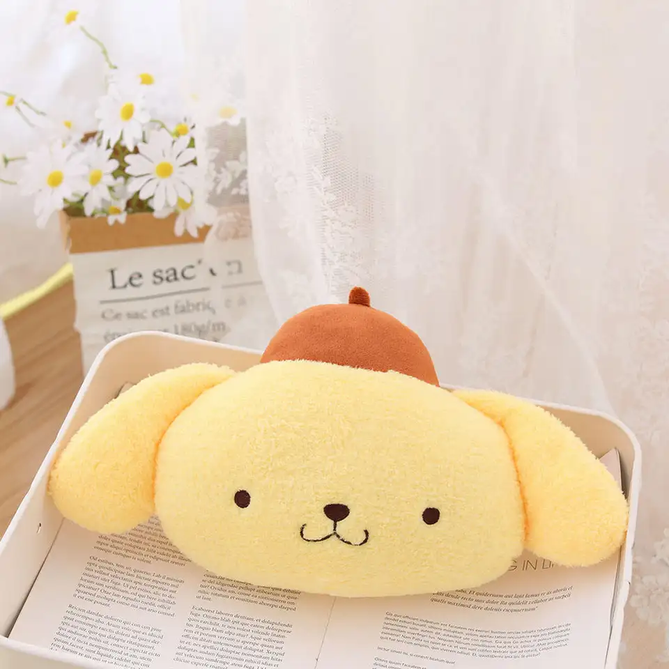 Sanrio Pompompurin Face Soft Stuffed Plush Cushion