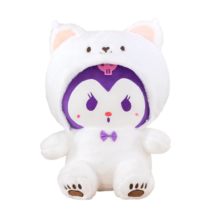 Kawaii Kuromi Cross Dressing Bear Soft Plush Toy