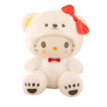 Kawaii Hello Kitty Cross Dressing Bear Soft Plush Toy