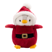 Cartoon Penguin With Santa Claus Costume Soft Plush Toy