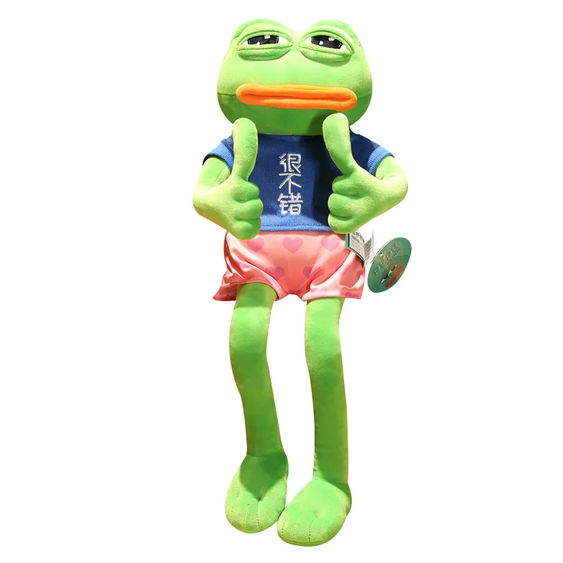 60/80cm Sad Frog Soft Plush Toy