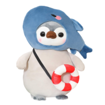35cm Penguin Turn Into Shark Soft Plush Toy