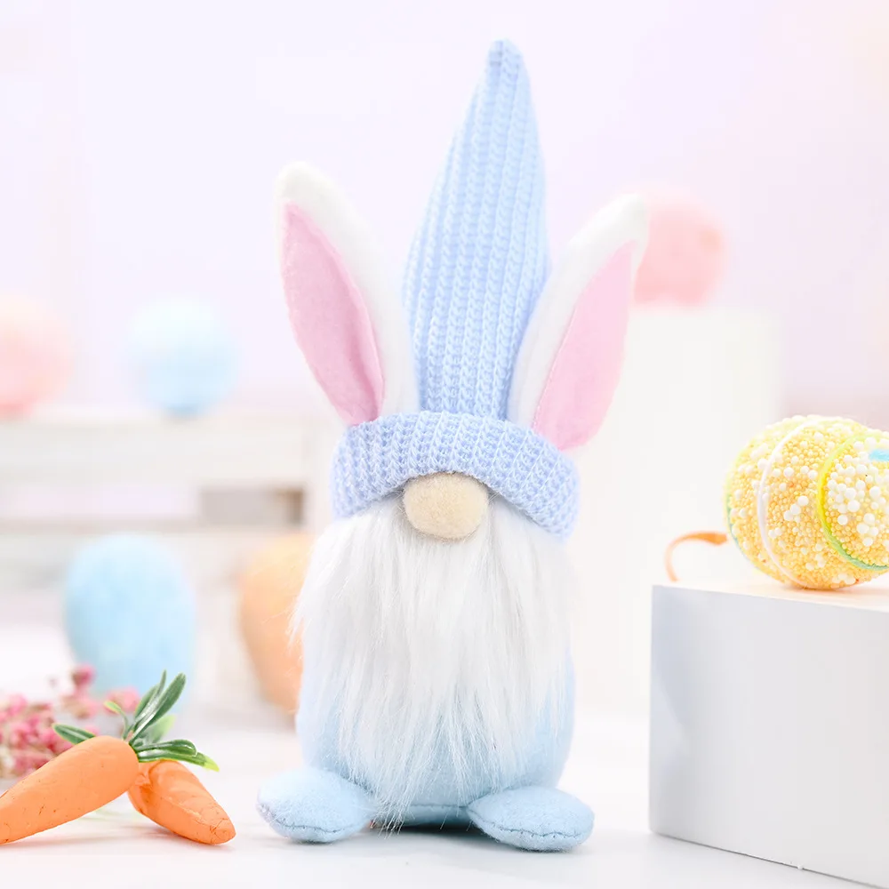 Handmade Faceless Gnome Rabbit Easter Soft Plush Toy