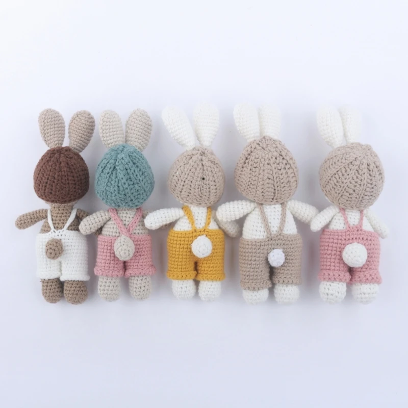 Handmade Knitted Crochet Rabbit Stuffed Plush Toy