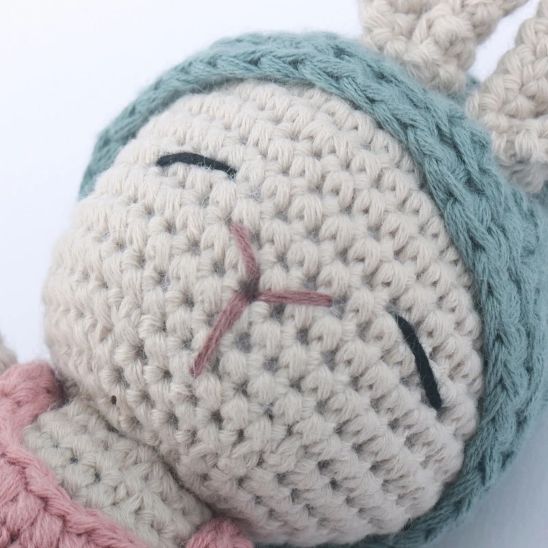 Handmade Knitted Crochet Rabbit Stuffed Plush Toy