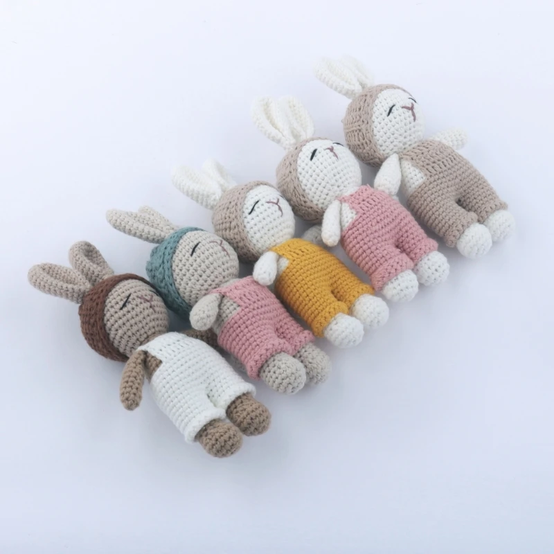 Handmade Knitted Crochet Rabbit Stuffed Plush Toy