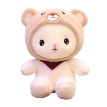 Kawaii Brown Bear Plush Toy 25-60cm Soft Plush PP Cotton