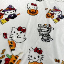 Cartoon Hello Kitty With Hallowen Soft Plush Blanket