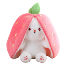 Kawaii Strawberry Bunny Christmas Plush Toy