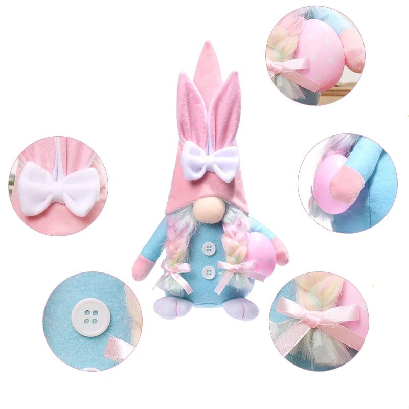 Handmade Faceless Dwarf Rabbit Easter Plush Toy