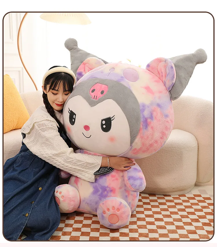 80cm Sanrio Cartoon Kuromi Soft Stuffed Plush Toy