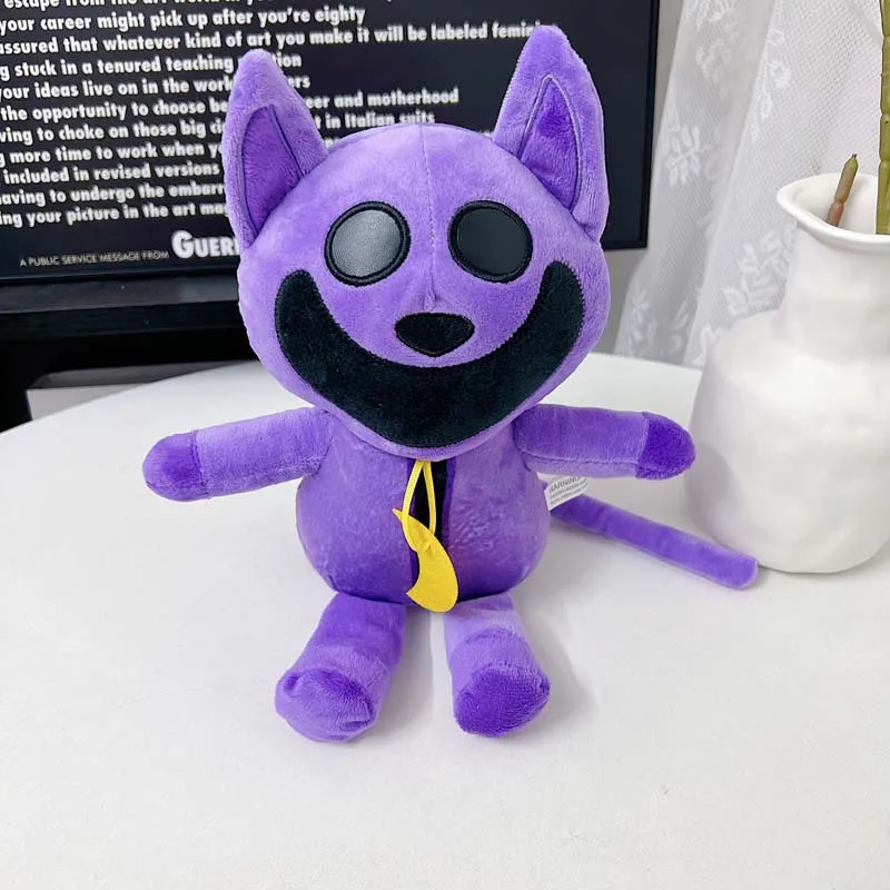 35cm Kawaii Smiling Critters Purple Catnap Soft Stuffed Plush Toy