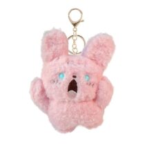 Pink Bunny Soft Plush Keychain Toy