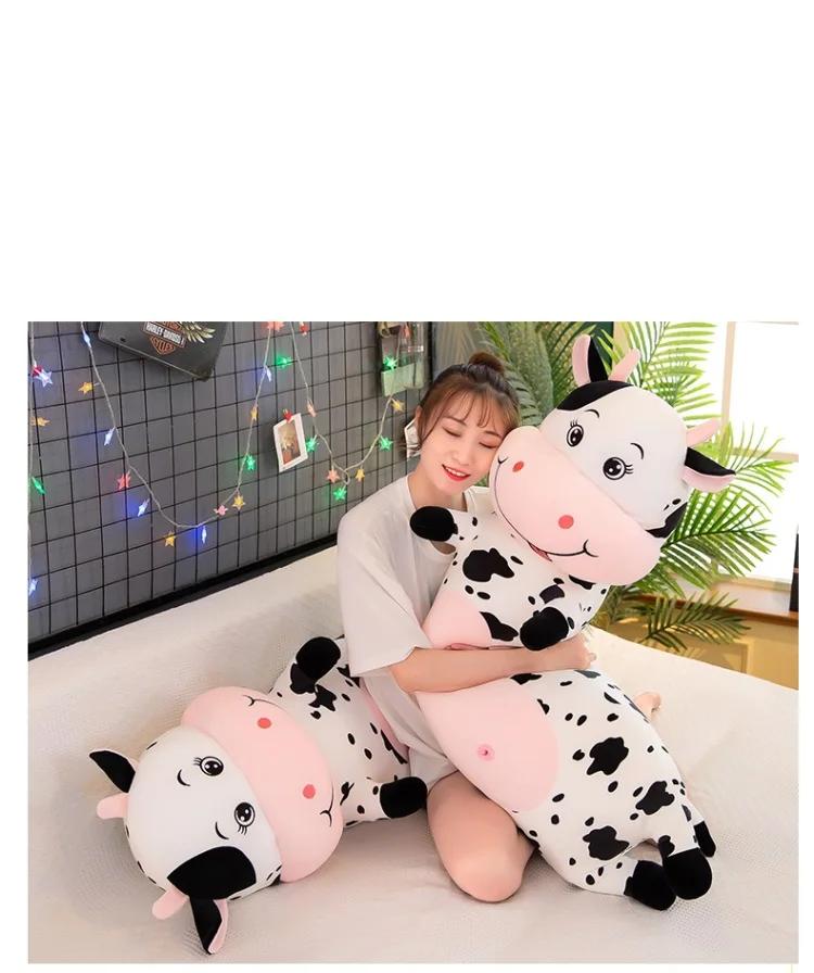 70-100cm Milk Cow Soft Stuffed Plush Toy