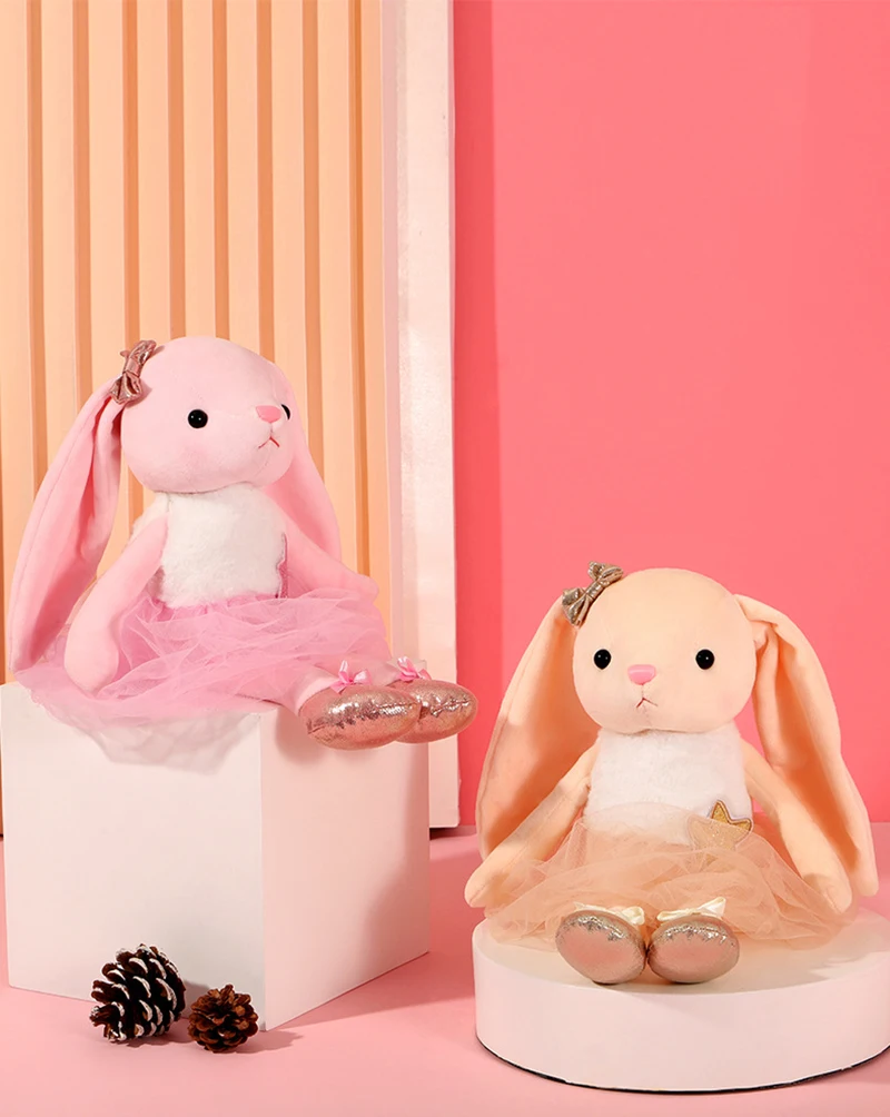 39cm Long Ear Ballet Rabbit Soft Stuffed Plush Toy 